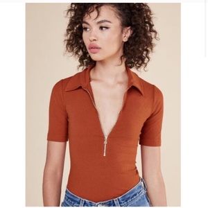 Reformation Jorie Top in Pumpkin